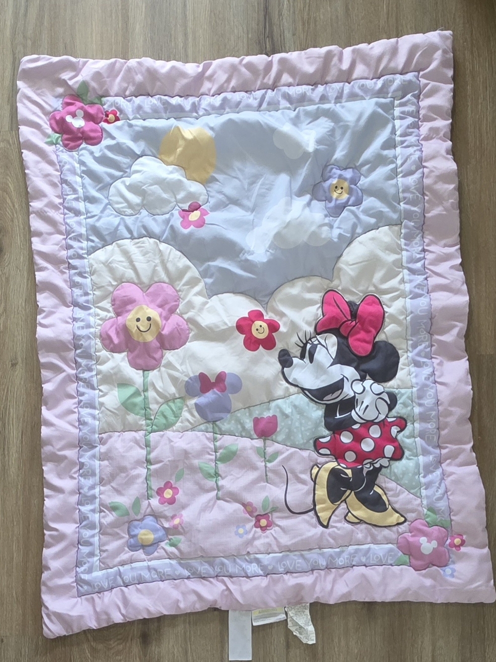 Disney Baby Minnie Mouse Butterfly Dreams Nursery Crib Quilt Comforter